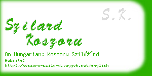 szilard koszoru business card